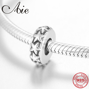 Authentic 925 Sterling Silver Starlight Spacer stopper beads Fit Original European Charm Bracelet Jewelry making 2019
